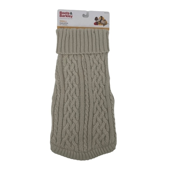 NWT Boots And Barkley Cream Pet Dog Cat Sweater Size Small - Picture 1 of 4